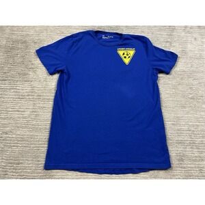 Under Armour T-Shirt Boys YXL Young XL Blue Loose Short Sleeve Graphic Print